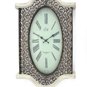 20" Novelty White Glass Analog Wall Clock