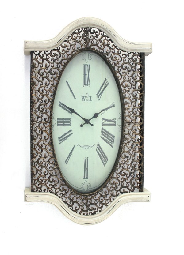 20" Novelty White Glass Analog Wall Clock - Image 2