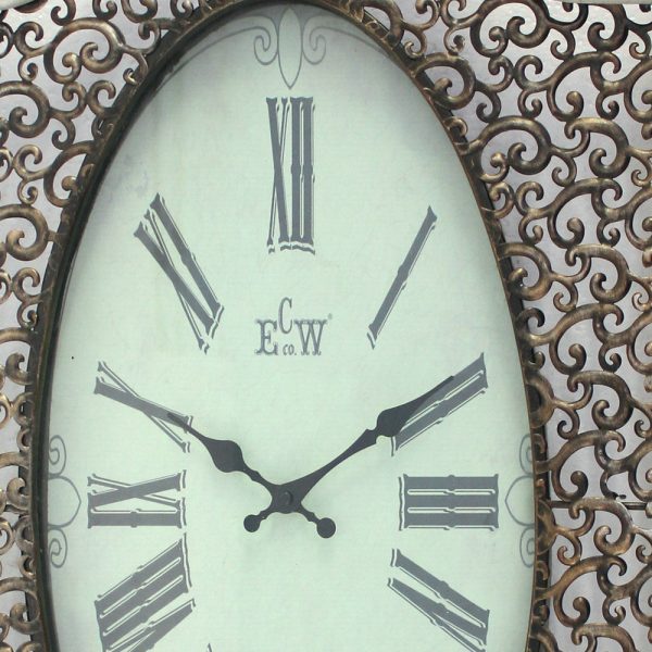 20" Novelty White Glass Analog Wall Clock - Image 4