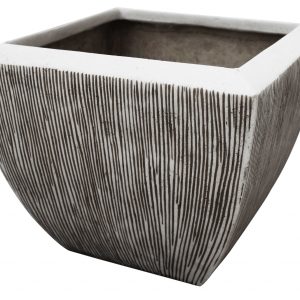 Large Distressed And Ribbed Flower Pot Planter