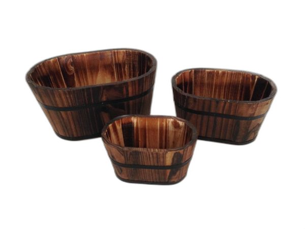 Wood Garden Planter - 3 Piece