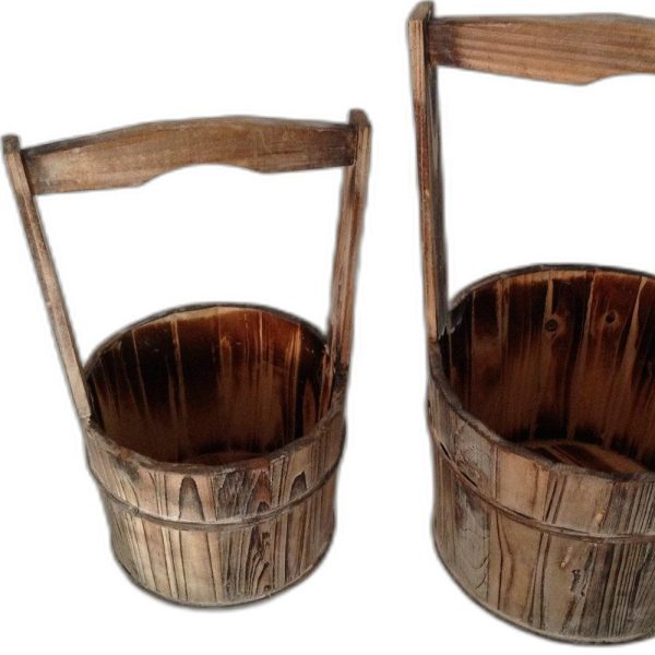 "10 X 10" Brown, Wood Garden Planter - 2 Piece - Image 3