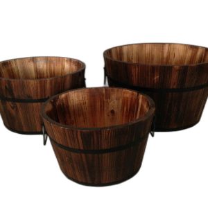 1 X 15 X 1 Brown Wood Garden Planter  3 Piece