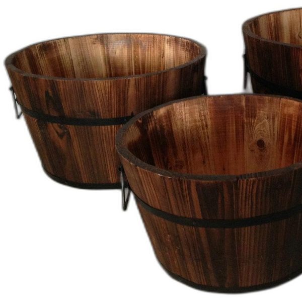 1 X 15 X 1 Brown Wood Garden Planter  3 Piece - Image 3