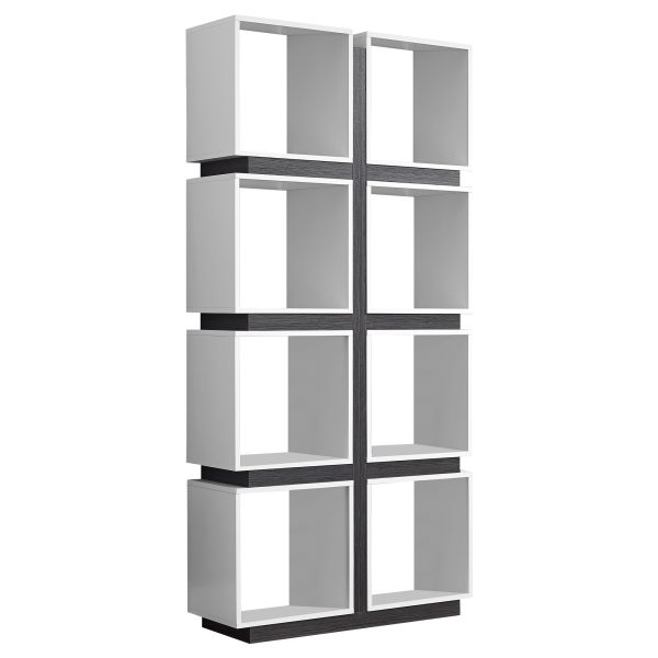 71" White Wood Eight Tier Cube Bookcase - Image 2