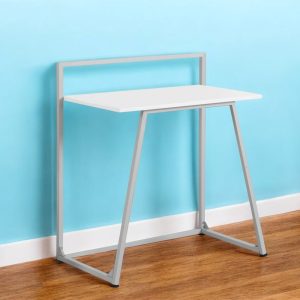 18" White and Gray Computer Desk