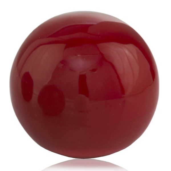 3" Red Aluminum Decorative Orb Tabletop Sculpture - Image 2