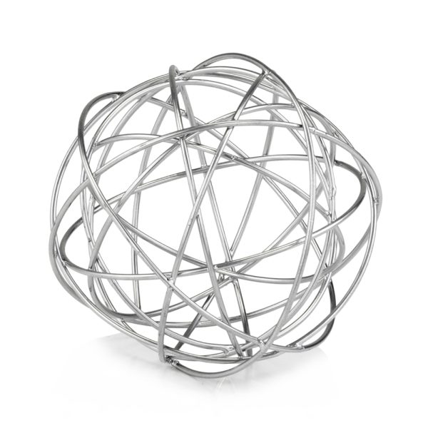 7" X 7" X 7" Silver Large Wire Sphere