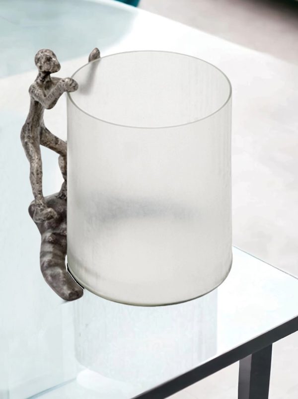 10" Silver Aluminum Tabletop Sculpture - Image 2