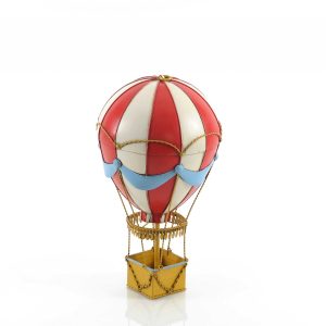 8.5" X 8.5" X 14.5" Vintage Hot Air Balloon