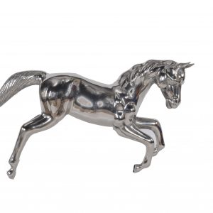 Large Silver Horse Statue