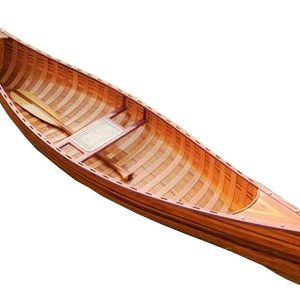 20.25" X 70.5" X 15" Wooden Canoe With Ribs