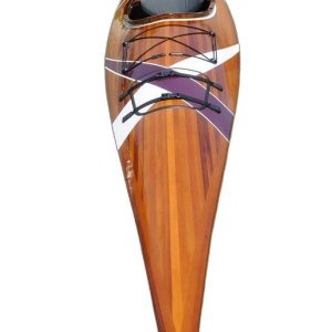 24" X 177" X 13.5" White And Purple Ribbonwooden Kayak