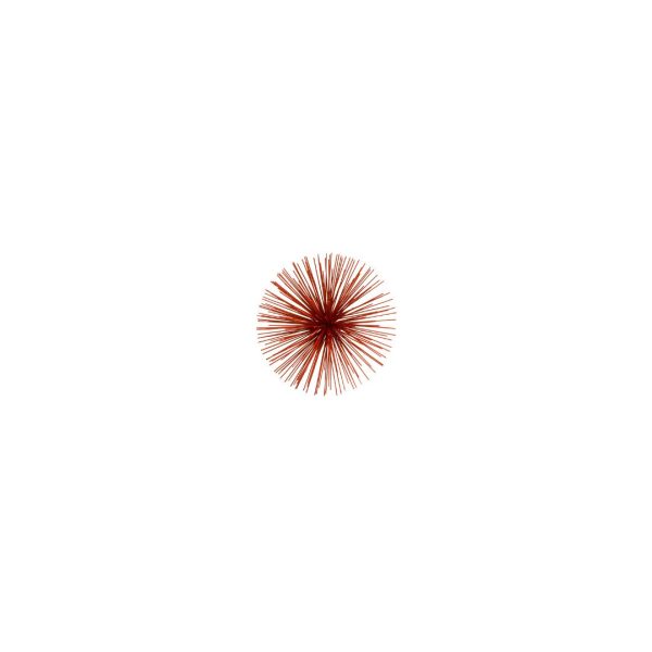 4" Red Aluminum Spiky Sphere - Image 3