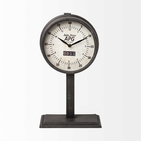 Rectangular Table Clock With Automobile Speedometer Style - Image 3