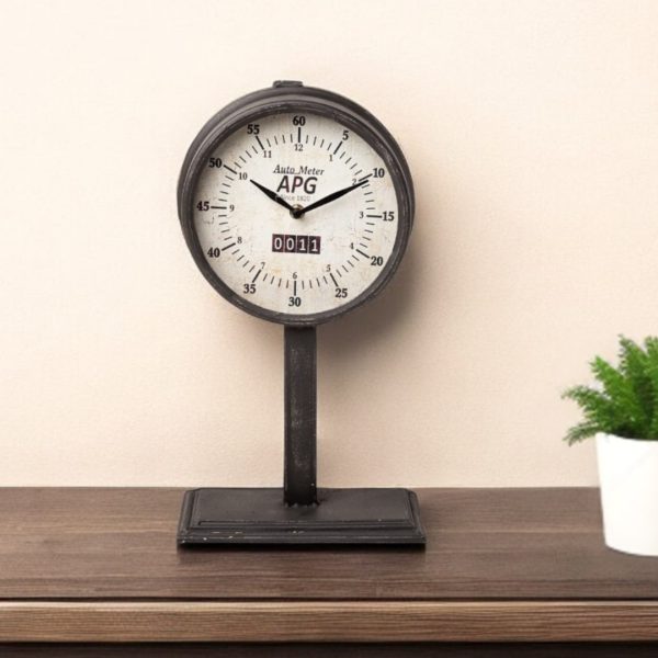 Rectangular Table Clock With Automobile Speedometer Style - Image 2