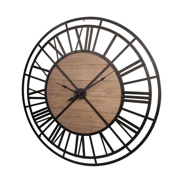 3" Circle Black Metal Skeleton Wall Clock - Image 2