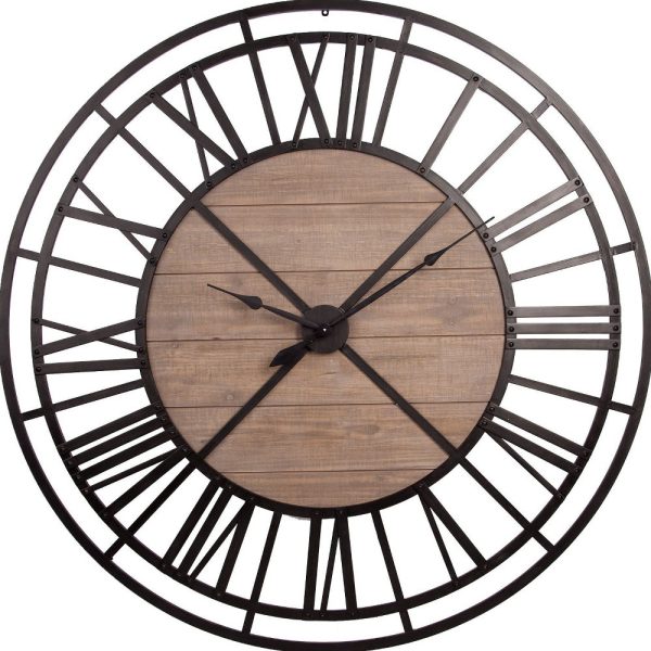 3" Circle Black Metal Skeleton Wall Clock - Image 4