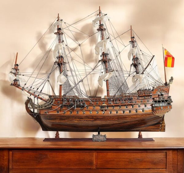 Sailboat Model With Chrome And Brass Fittings - Image 2