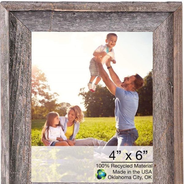 4" X 6" Natural Weathered Gray Picture Frame - Image 3