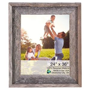 Gray Wood Hanging Picture Frame