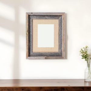 11X14 Rustic Burlap Picture Frame With Plexiglass