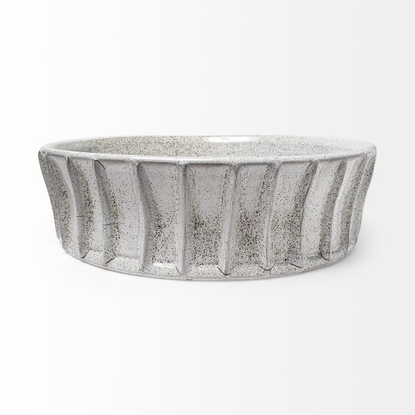 Large White Ceramic Bowl - Image 2