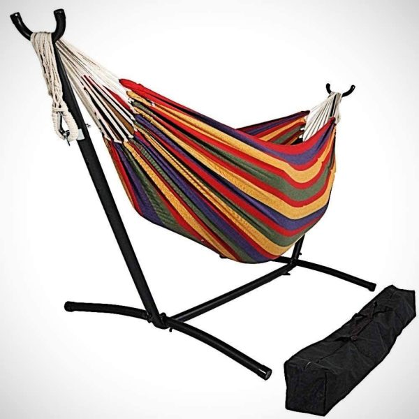 Regatta Stripe Two Person Hammock With Stand - Image 3