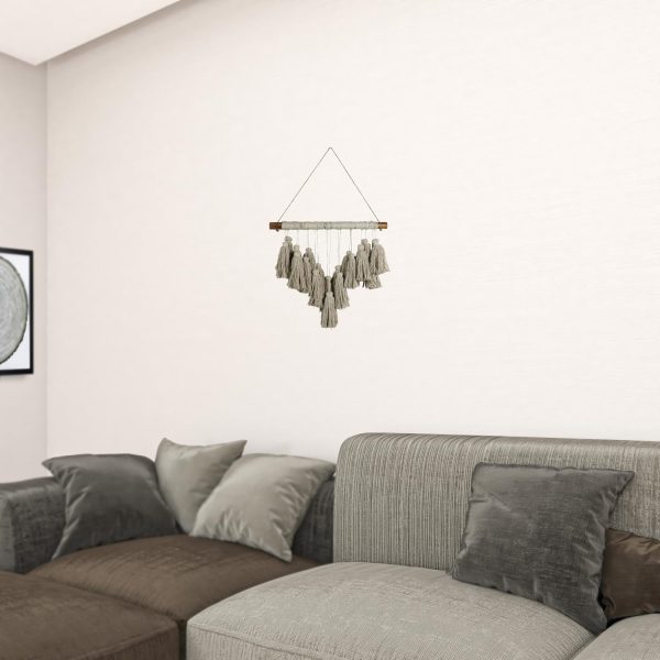 Beige Tassel Bohemian Wall Hanging - Image 2