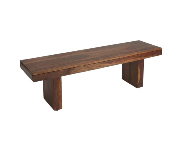 Modern Chunky Solid Wood Bench - Image 2