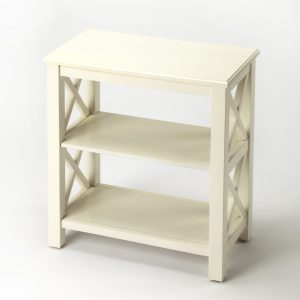 25" White Wood Bookcase