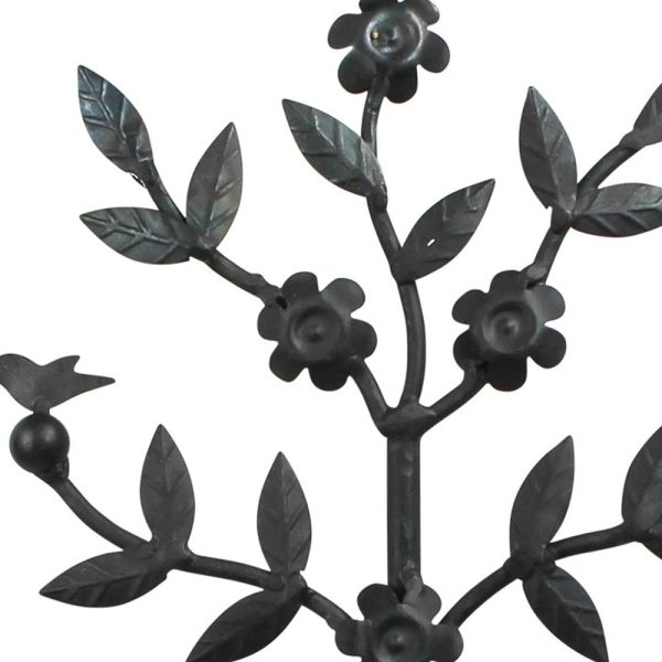 Metal And Wood Botanical Sculpture - Image 3