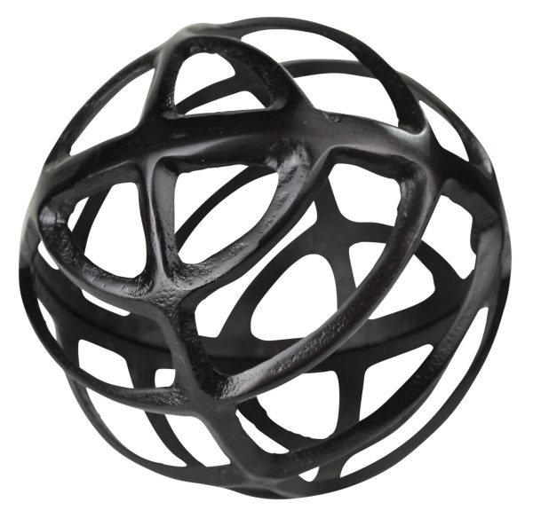 Black Metal Geometric Sphere - Image 3