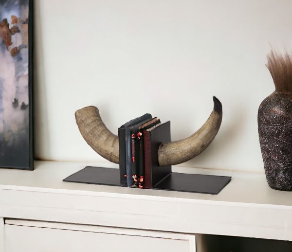 Bull Horn Replica Bookends - Image 2