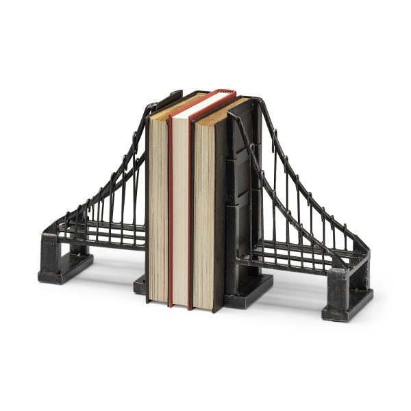 Vintage Look Suspension Bridge Bookends - Image 2