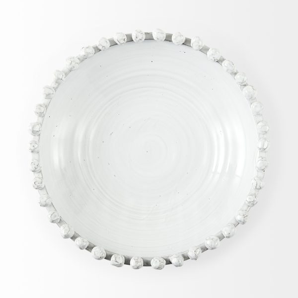 Off White Ceramic Centerpiece Bowl - Image 2