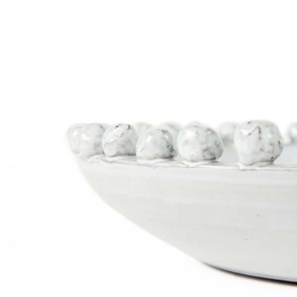 Off White Ceramic Centerpiece Bowl - Image 3