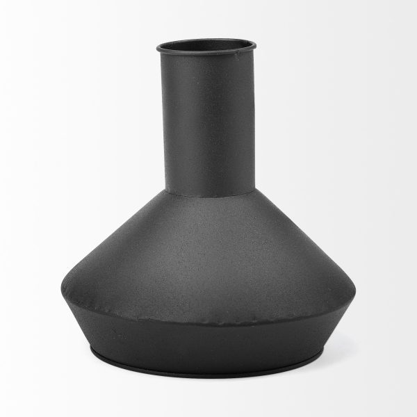 8" Black Metal Decorative Jug Tabletop Sculpture - Image 3