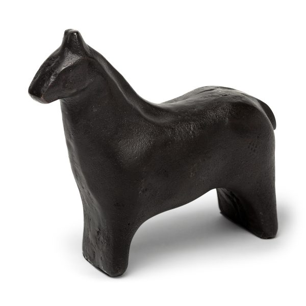 Black Cast Aluminum Horse Shaped Sculpture - Image 2