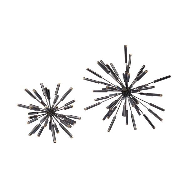 Petite Black Metal Spiked Sculpture - Image 2