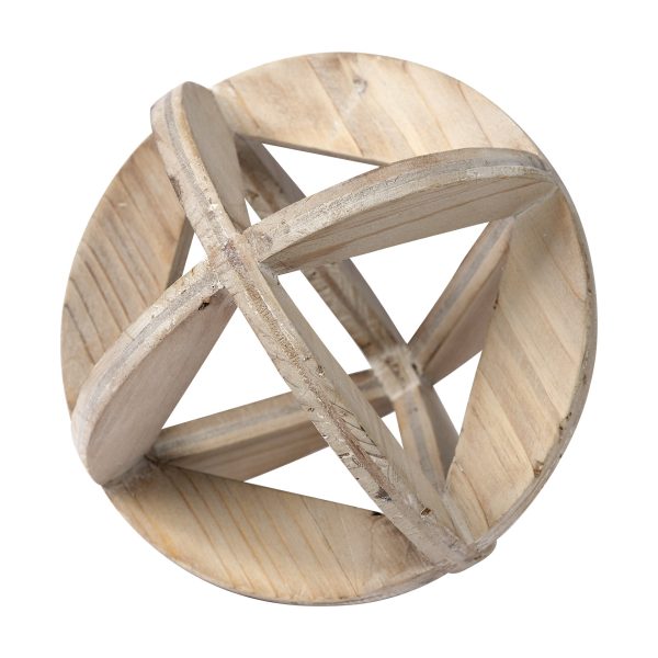 Natural Wood Geometric Decor Piece - Image 2
