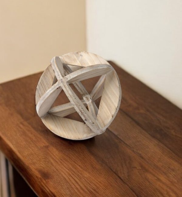 Natural Wood Geometric Decor Piece