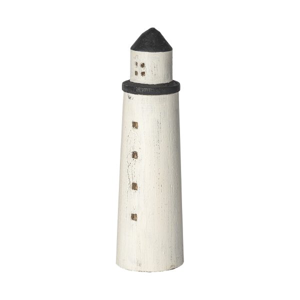White Jumbo Rustic Wooden Lighthouse - Image 3