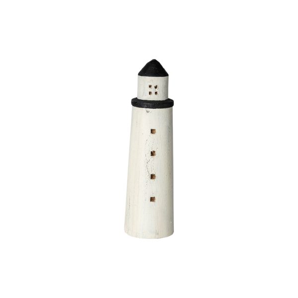 White Jumbo Rustic Wooden Lighthouse - Image 2