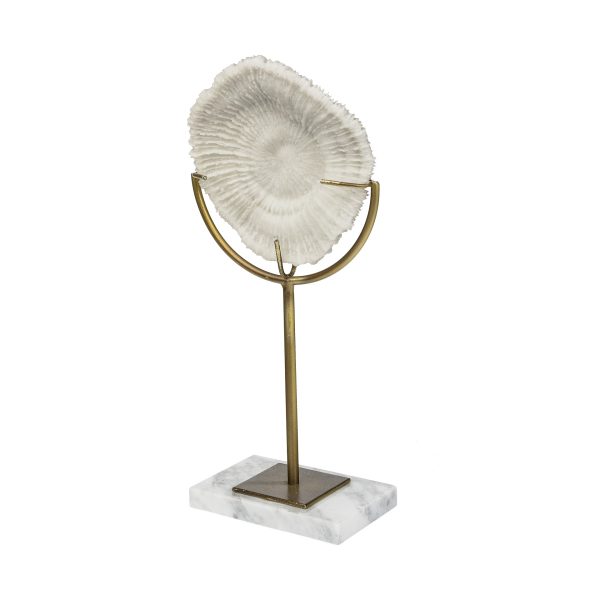 White And Gold Coastal Sculpture