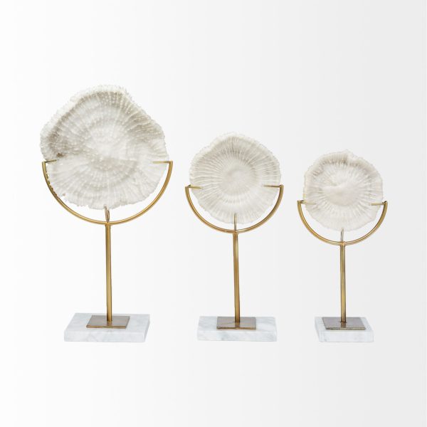 White And Gold Coastal Sculpture - Image 3