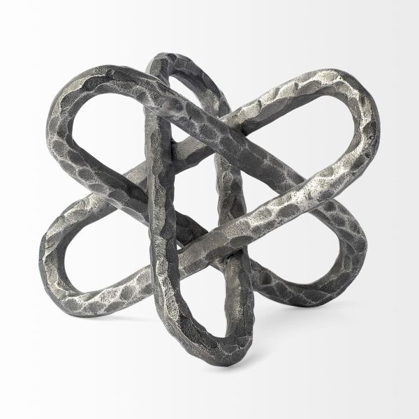 Silver Metal Chain Link Sculpture - Image 3