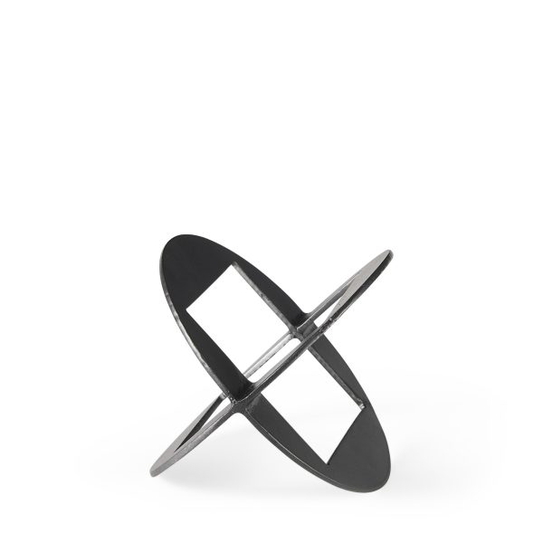 Petite Black Metal Geometric Decor Piece - Image 2