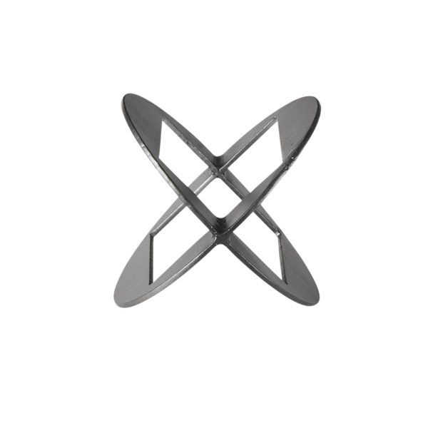 Petite Black Metal Geometric Decor Piece - Image 3