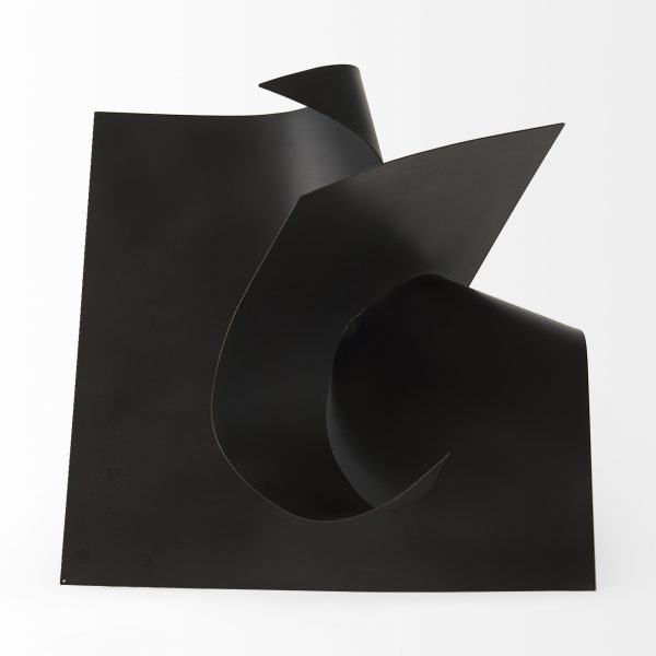 18" Contempo Antiqued Black Abstract Sculpture - Image 2